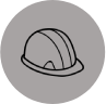 Bauhelm auf grauem Hintergrund